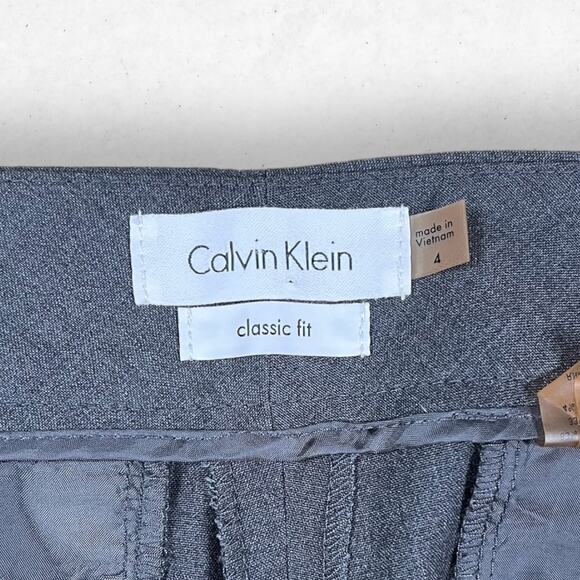 Calvin Klein Classic Fit Dress Pants Women's‎ Size 4 Dark Gray Business Trousers - Picture 3 of 6